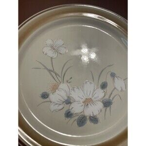 MCM HEARTHSIDE WATER COLORS DAWN Dinner Plates lot 7 HandPaint Cottage Brown